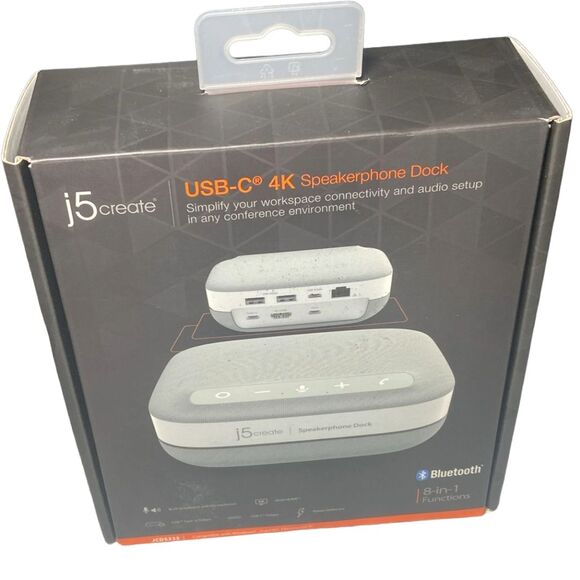 USB‑C Hub 8‑in‑1 4K Dock with Speakerphone, Ethernet, PD – j5create JCDS335 New - Picture 10 of 10